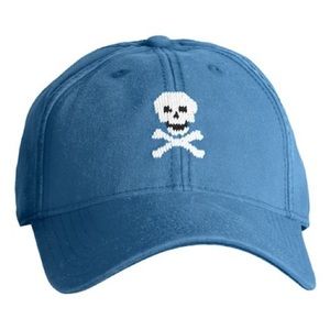 Harding Lane skull & crossbones needlepoint hat NWOT